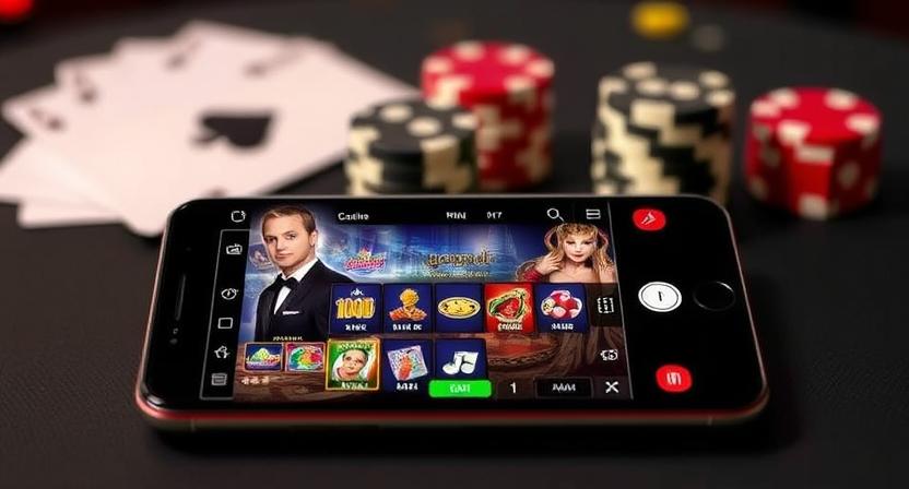 OKLV mobile casino app interface